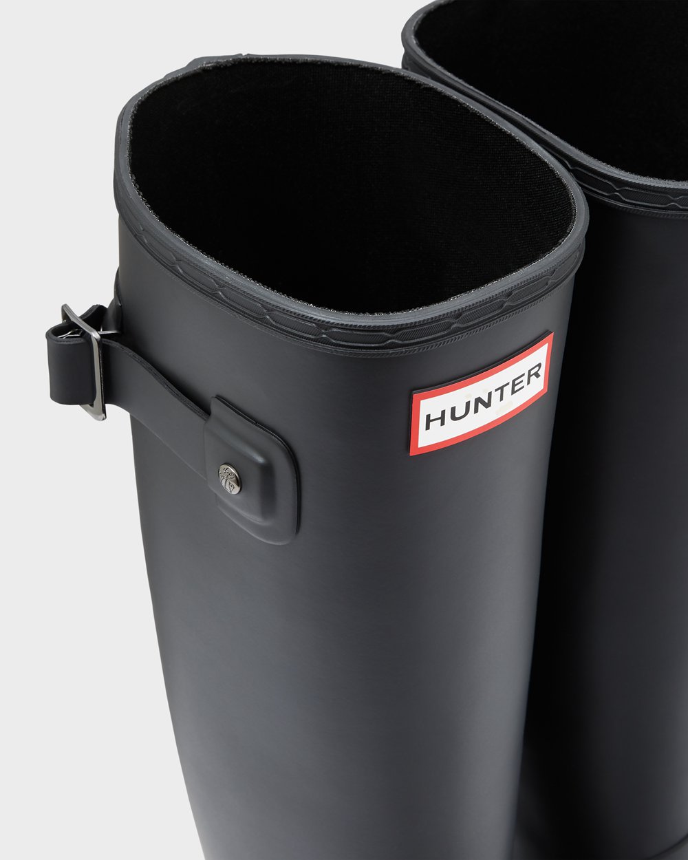 Hunter Mujer Refined Slim Fit - Botas de Lluvia Negras - 319-EFVNWH